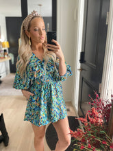 Blue & Green Malibu Romper