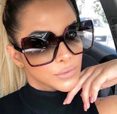 Retro Gradient Square Frame Sunglasses