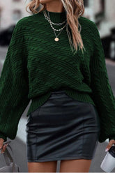 Forest Green Mock Neck Sweater